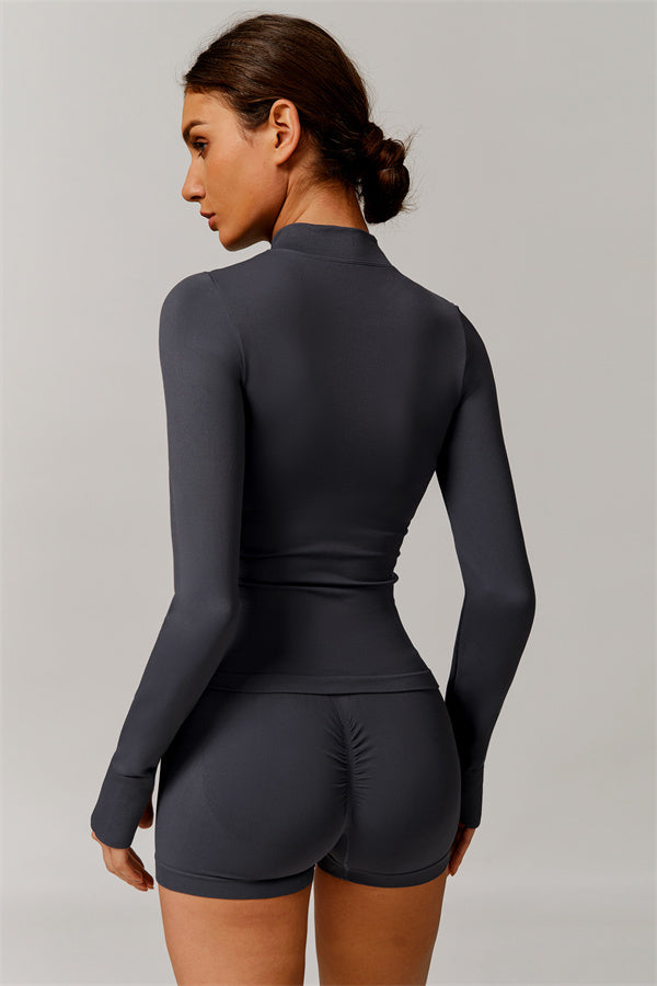 The Nova Luxe Jacket Sports Bra Shorts 3-Piece Set