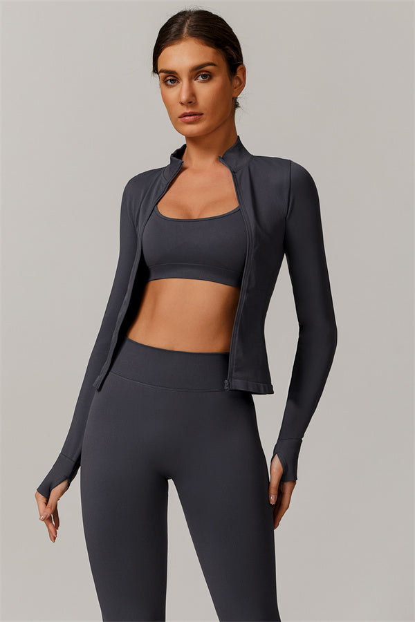 The Nova Luxe Jacket Sports Bra Leggings 3-Piece Set